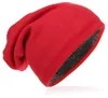 Strick Beanie Unifarbe Rot-L Produktbild-Vorschau 1