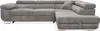 Ecksofa Aller L-form Schlafsofa in Grau Cord Eckcouch mit Produktbild-Vorschau 2