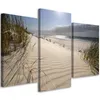 Triptychon auf leinwand dünen am strand 120x80 cm Feeby Produktbild-Vorschau 1