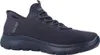 A single dark blue Skechers sneaker is shown from a side angle against a white background. Produktbild-Vorschau