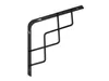 A black metal bracket with a decorative diamond pattern, isolated on a white background. Produktbild-Vorschau