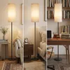 LED Stehleuchte mit Leinenschirm Dimmbar Stehlampe mit Produktbild-Vorschau 5