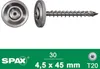 SPAX Spenglerschraube, 4,5 x 45 mm, 30 Stück, Vollgewinde, Produktbild-Vorschau 1