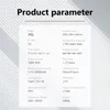 A product parameter list for a speaker. Produktbild-Vorschau