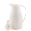 Kaffee- und Teethermoskanne mit Glaseinsatz Creme 1l Produktbild-Vorschau 2