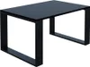 A black coffee table with black legs on a white background. Voir les images du produit