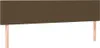 Kopfteile Dunkelbraun 200x5x78/88 cm Stoff Produktbild-Vorschau 1