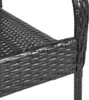 vidaXL Stapelbare Gartenstühle 2 Stk. Poly Rattan Schwarz Produktbild-Vorschau 6