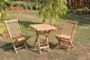 Teakholz Balkon Set 3 tlg. 60 cm Tisch und Stühle klappbar Produktbild-Vorschau 6