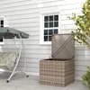 Outsunny Polyrattan Auflagenbox, Kissenbox mit Deckel, Produktbild-Vorschau 2