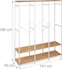 Relaxdays Garderobe, offen, Kleiderschrank, Ablagen & Produktbild-Vorschau 4