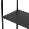 A close-up view of a black shelf on a white background. Voir les images du produit