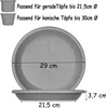 BigDean 3X Blumentopf Untersetzer Ø 29 cm Farbe Anthrazit Produktbild-Vorschau 9
