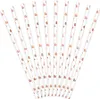 Cannucce di carta con cuori da 19 cm in oro rosa bianco, Anteprima dell’immagine prodotto 3