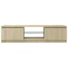 vidaXL TV-Schrank mit LED-Leuchten Sonoma-Eiche 140x40x35,5 Produktbild-Vorschau 3
