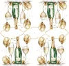 Servietten Papier 33x33cm 3-lag Champagner & goldene Produktbild-Vorschau 1