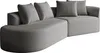 Chenille sofa Modernes, gepolstertes, übergroßes Ecksofa,  Produktbild-Vorschau 3