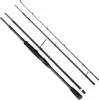 Three fishing rods are laid out diagonally on a white background. Náhled obrázku produktu