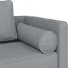 vidaXL Chaiselongue mit Kissen Hellgrau Stoff Produktbild-Vorschau 6