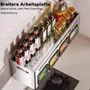 Küchen-Gewürzregal, Aufbewahrungsregal mit Löffel, Schrank- Produktbild-Vorschau 5