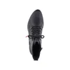 A top-down view of a black boot. Voir les images du produit