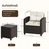 Yaheetech 3-tlg. Gartenmöbel Set aus Polyrattan, inkl. 2 Produktbild-Vorschau 6