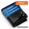 NEMAXX® Abdeckplane 450 g/m² 1,5×5 m Schwarz Alu-Ösen Produktbild-Vorschau 2