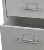 Close-up view of an open filing cabinet drawer and a closed drawer above it. Voir les images du produit