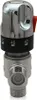 A close-up studio shot of a thermostatic mixing valve. Podgląd zdjęcia produktu