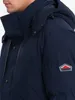 Close-up of a man wearing a navy blue winter jacket. Produktbild-Vorschau