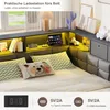 Letto imbottito INONEFT, divano letto 140x200 cm, letto Anteprima dell’immagine prodotto 8