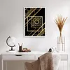 Poster - Poster ohne Rahmen - Abstraktion Quadrat Gold - Produktbild-Vorschau 5