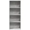 vidaXL Bücherregal Betongrau 60x30x152 cm Holzwerkstoff Produktbild-Vorschau 4