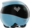 A blue robot with a black stripe and a heart-shaped LED display on its face, shown from a 3/4 front angle on a white background. Produktbild-Vorschau