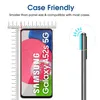 Marketing image showing a phone with a ruler and a diagram indicating case friendliness. Produktbild-Vorschau