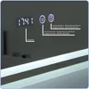 Runder LED Badspiegel 80 cm mit Uhr und Produktbild-Vorschau 6