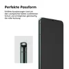 A close-up of a smartphone screen protector with marketing text and a diagram. Produktbild-Vorschau