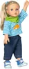 Bambola jeans con camicia a righe, piccola, taglia 28-35 cm Anteprima dell’immagine prodotto 5