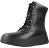 FITFLOP FitFlop F-Mode Leder-Schnürstiefeletten mit flachem Produktbild-Vorschau 1