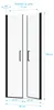 Porte de Douche Double Battant 90x200cm - Verre Trempé Voir les images du produit 5