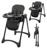 Bebies First, chaise haute noire – chaise haute pliable Voir les images du produit 1