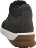 A rear view of a brown Ecco boot with a white sole and brown rubber outsole. Voir les images du produit