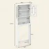 COSTWAY Wolnostojąca szafka pod WC, półka łazienkowa, Podgląd zdjęcia produktu 2