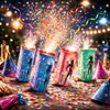 4 bomby na stůl Party popper Silvestrovský stolní ohňostroj Náhled obrázku produktu 7