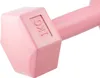 A close-up shot of a pink dumbbell on a white background. Produktbild-Vorschau