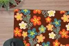 MuchoWow® Mauspad Mousepad Retro - Muster - Blumen - 1970er Produktbild-Vorschau 2