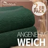 NatureMark Duschhandtücher 2er Set 70x140 cm, Dunkelgrün Produktbild-Vorschau 3