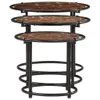The Living Store Satztische 3 Stk. Recyceltes Massivholz Produktbild-Vorschau 4