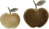 2x Dekofigur Apfel Mangoholz natur & Aluminium silber Produktbild-Vorschau 2
