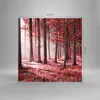 Bilder auf glas - Einteilig - Wald Rot Bäume - 60x60cm - Produktbild-Vorschau 3